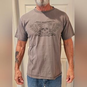 Full Throttle Saloon T-Shirt in L. Gray